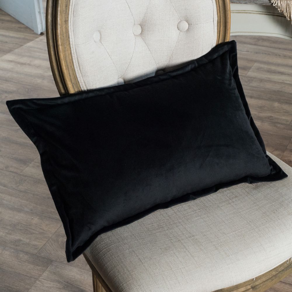 Μαξιλαροθήκη Velvet 06 BLACK